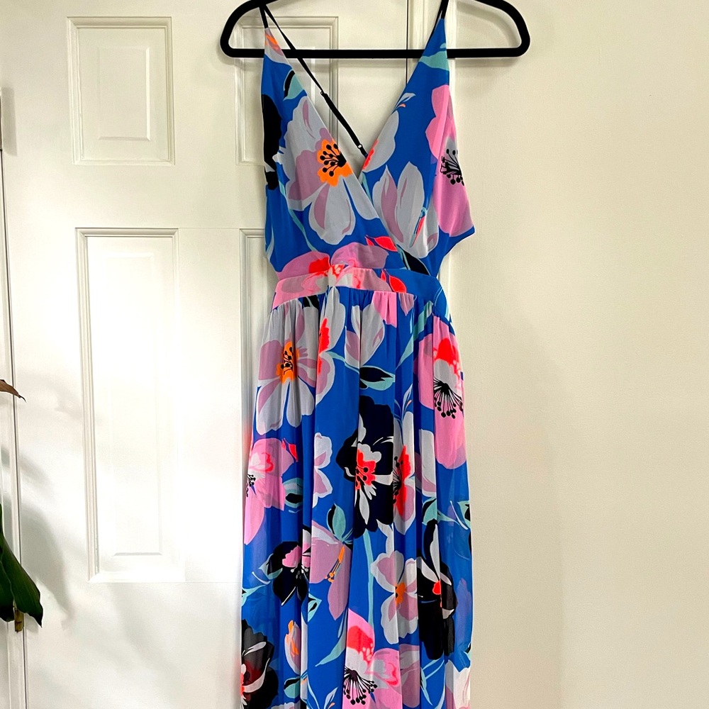 EXPRESS floral backless maxi